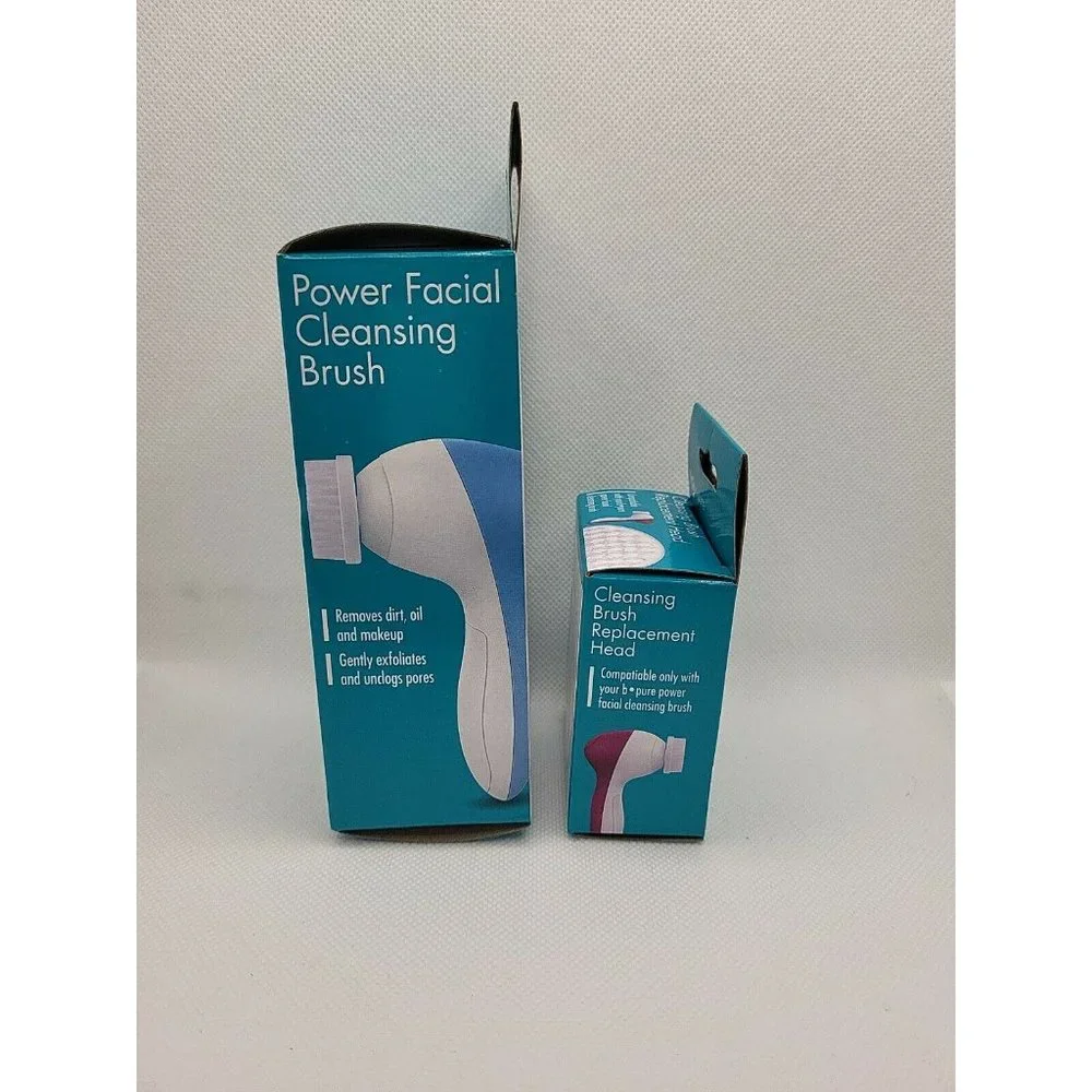 b·pure Power Facial Cleansing Brushes and Replacement Brush Heads (Blue) - Picture 5 of 6